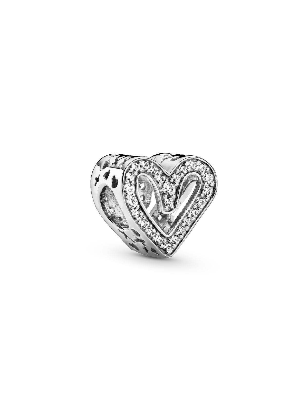 Sparkling Freehand Heart Charm