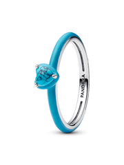 Turquoise-colored Heart Stone Ring
