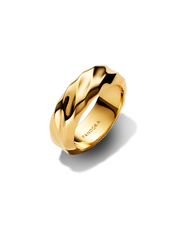 Rippled Wide Band Ring