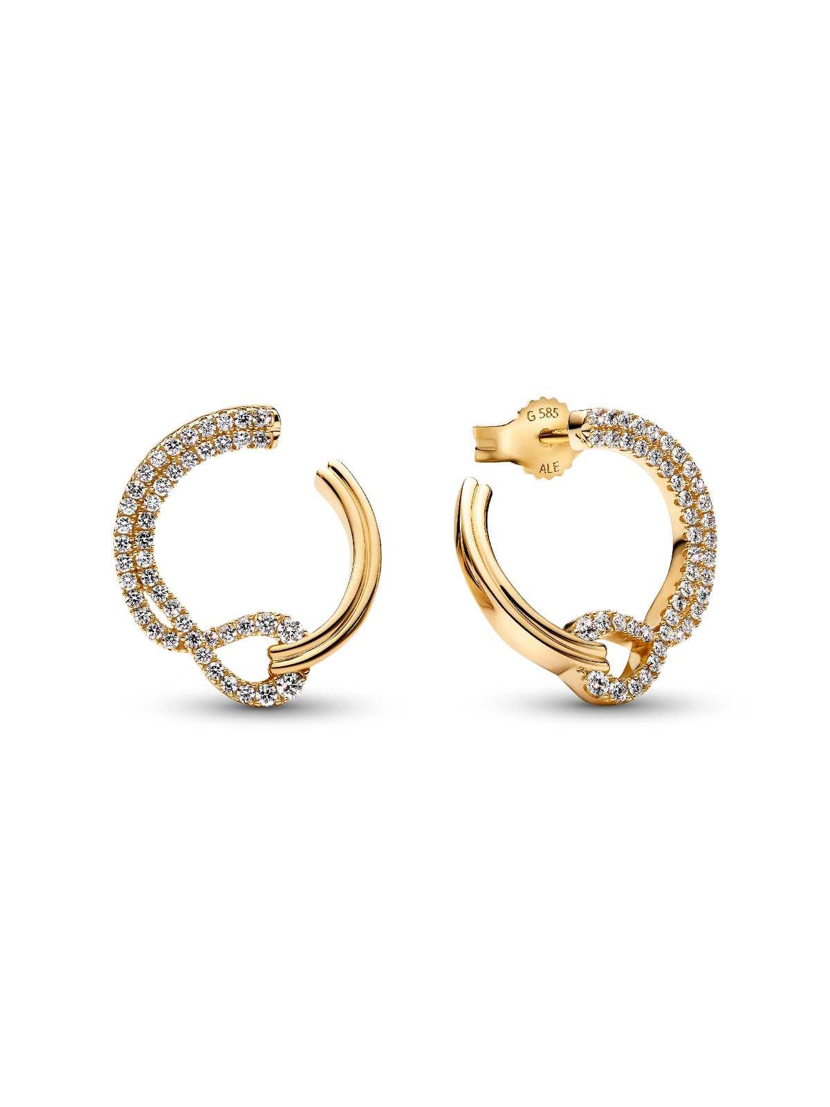 Pandora Infinite Lab-grown Diamond Pavé Open Circle Stud Earrings
