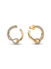 Pandora Infinite Lab-grown Diamond Pavé Open Circle Stud Earrings