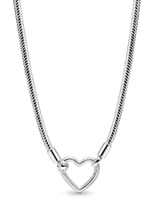 Heart Closure Snake Chain Necklace