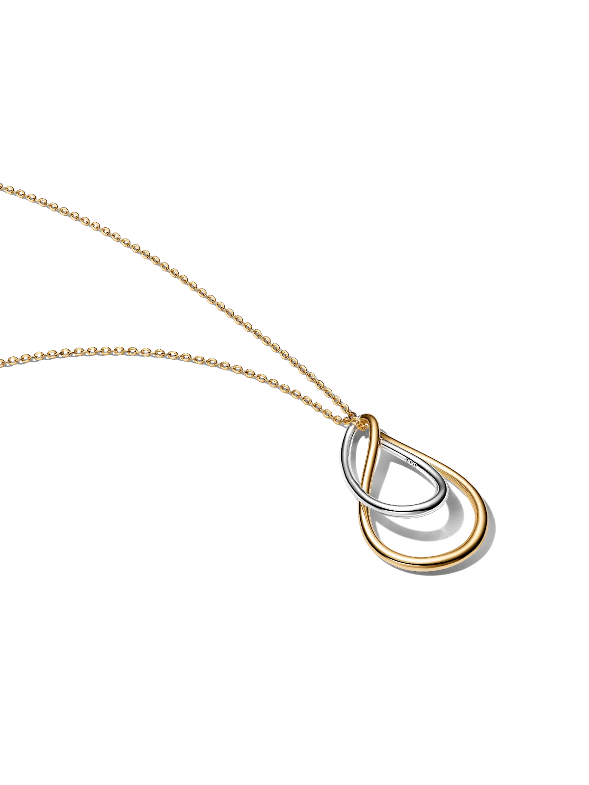 Two-Tone Double Pendant Necklace