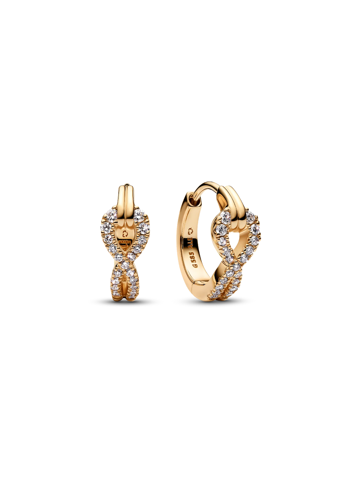 Pandora Infinite Lab-grown Diamond Pavé Hoop Earrings