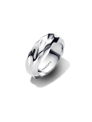 Rippled Wide Band Ring