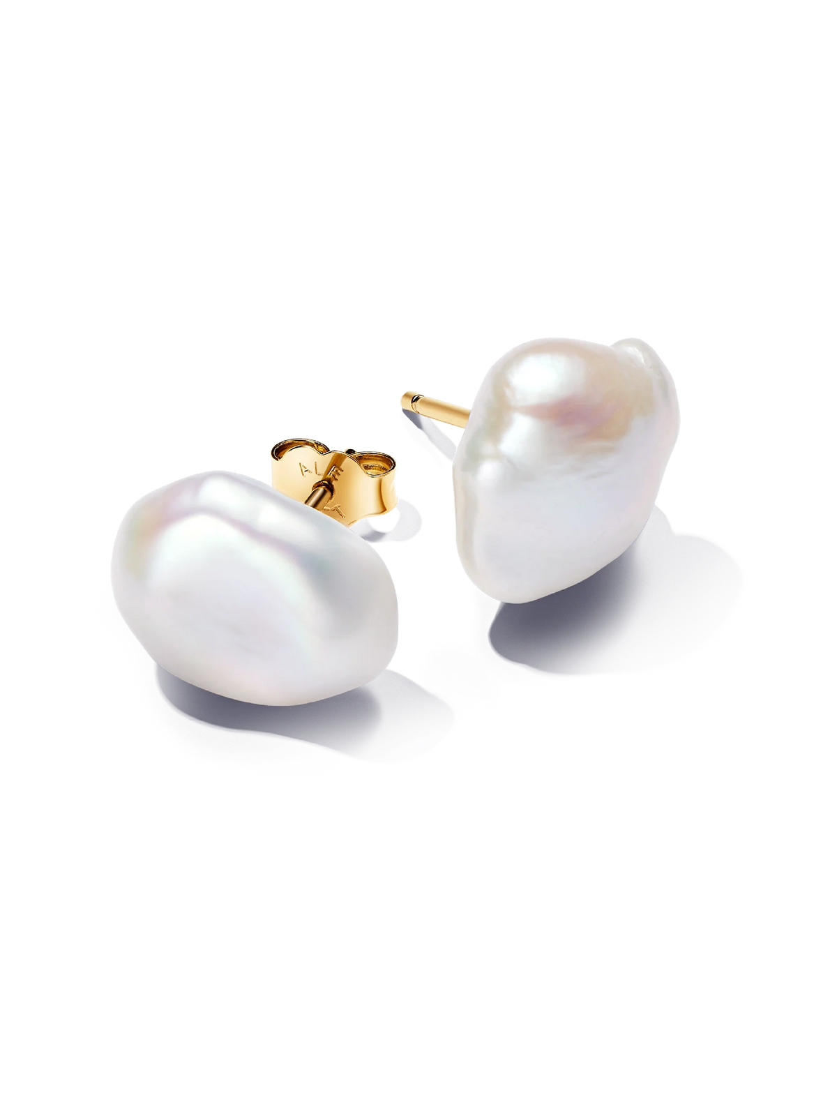 FINAL SALE - Baroque Treated Freshwater Cultured Pearl Stud Earrings