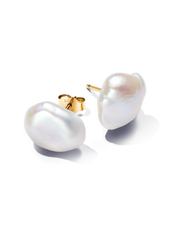 FINAL SALE - Baroque Treated Freshwater Cultured Pearl Stud Earrings
