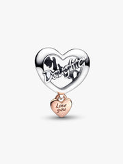 Love You Daughter Heart Charm